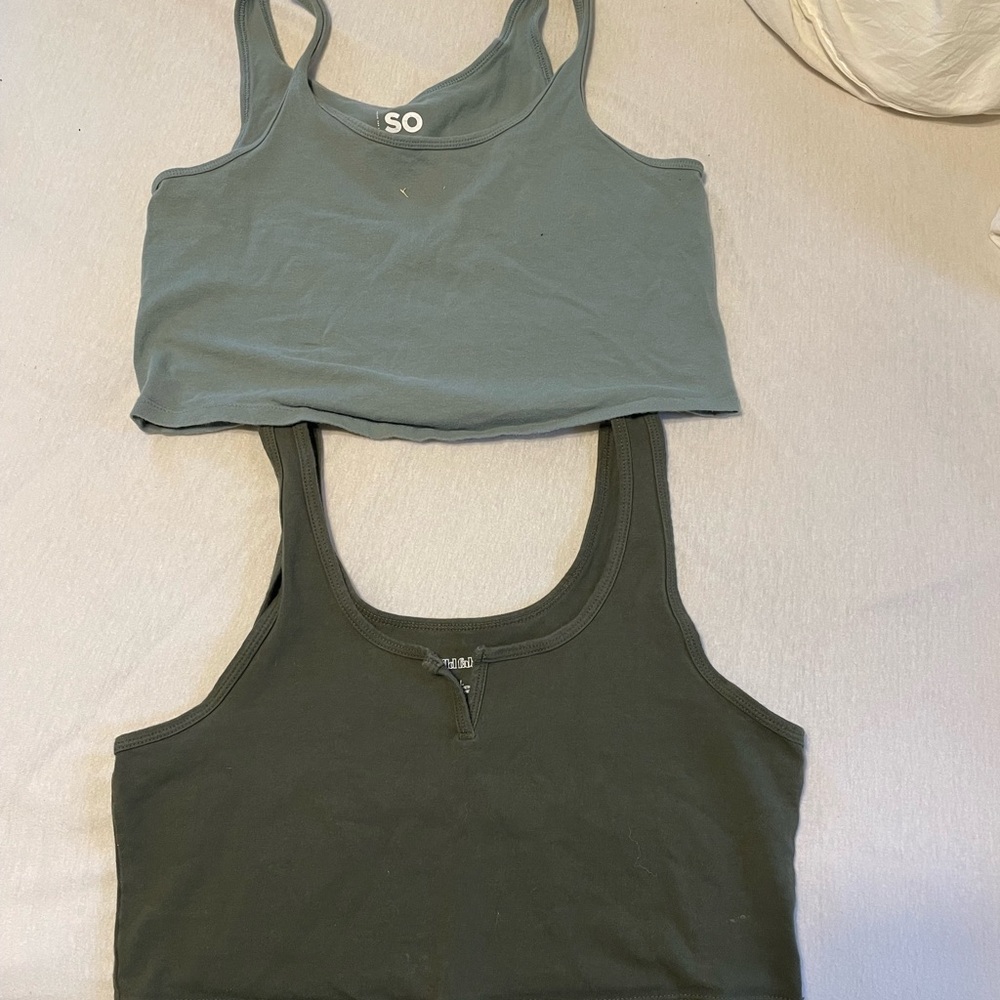 Two cropped tanks